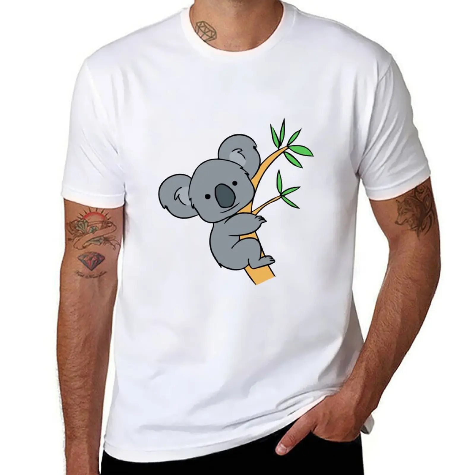 

Cute Koala T-Shirt t shirts for man pack cotton cotton t shirts man 100% t shirts for man slim fit T-Shirt