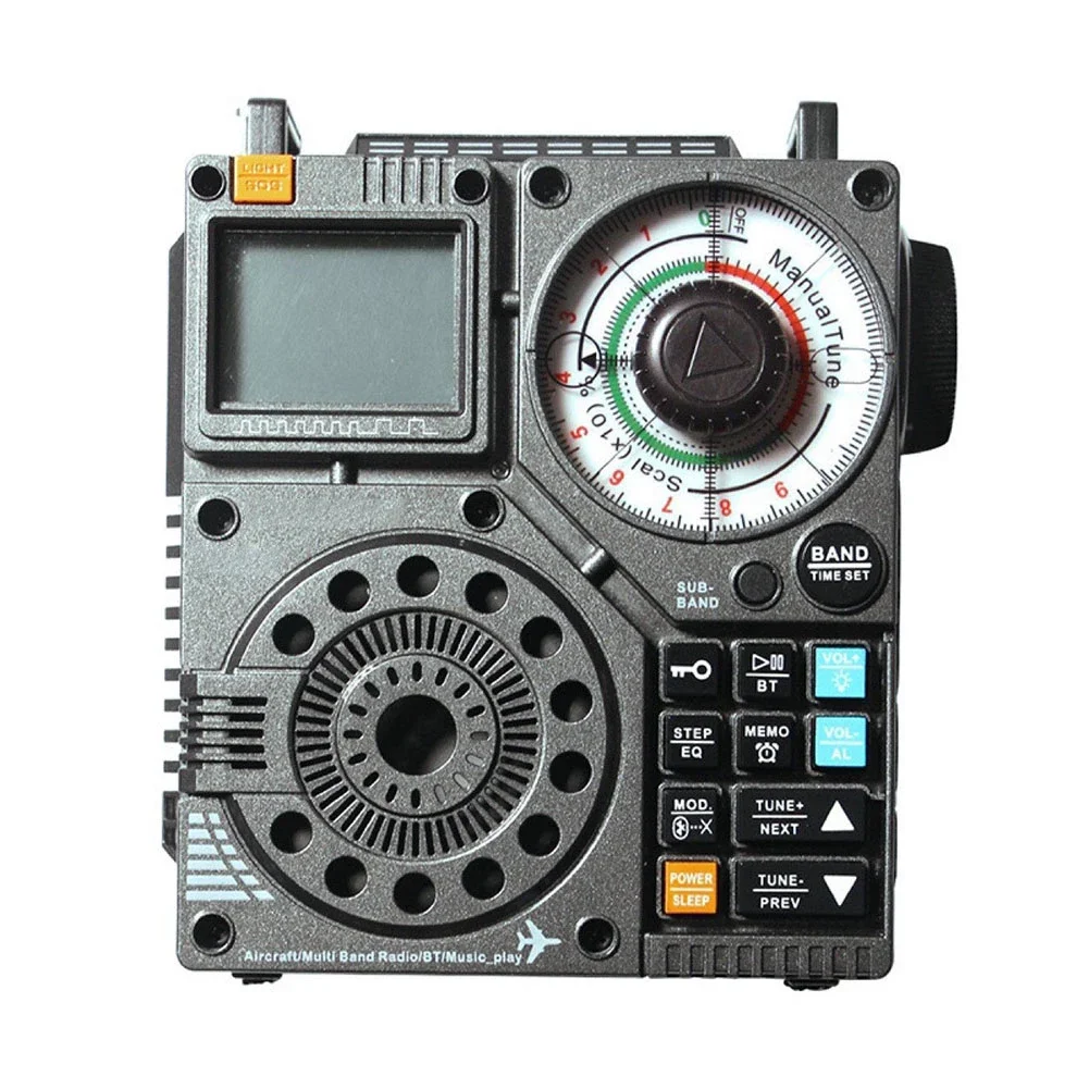 

Full Band AM/FM Radio Compact Shortwave Receiver With Alarm Clock Multifunction Deep Sound Stereo Portable Mini Radio Receiver
