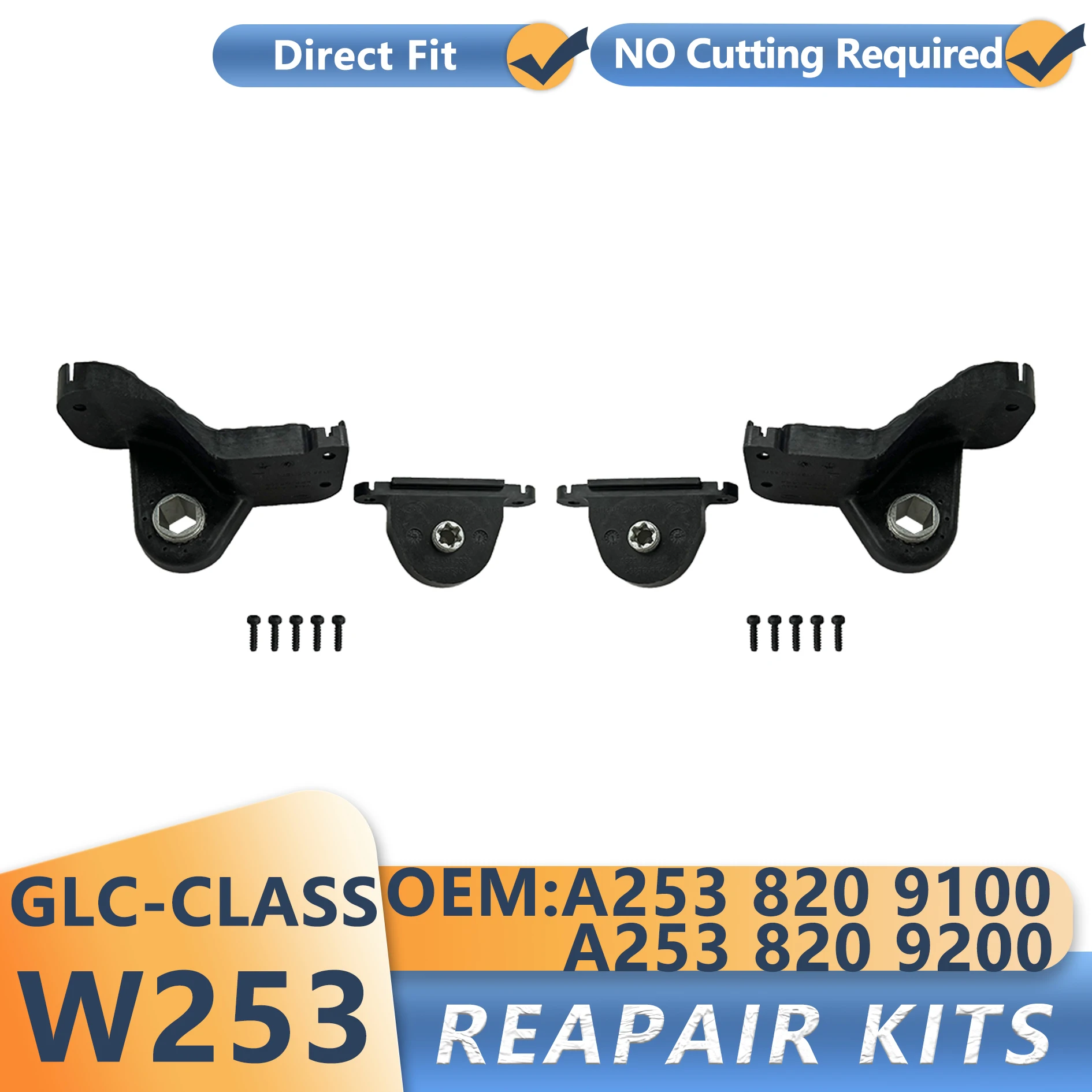 For GLC X253 W253 Headlight Repair Kit Headlight Bracket Claw Car Headlight Repair Parts A2538209100L A2538209200R