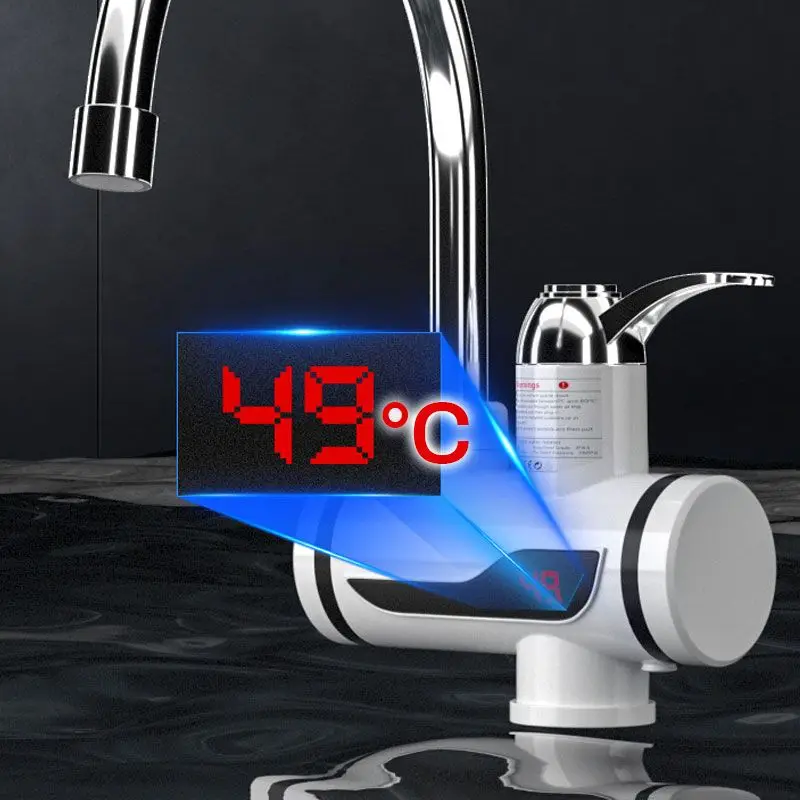 

Electric Kitchen Water Heater Tap Instant Hot Water Faucet Heater Cold Heating Faucet Tankless Instantaneous Water Heater