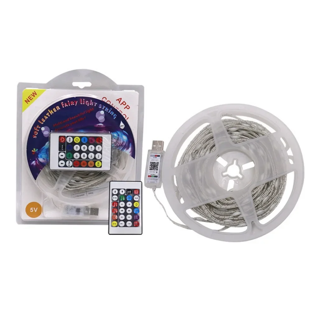 Guirnalda de luces Led con Control remoto para árbol de Navidad, luces de hadas para decoración del hogar, gran oferta, 5m, 10m, 15m