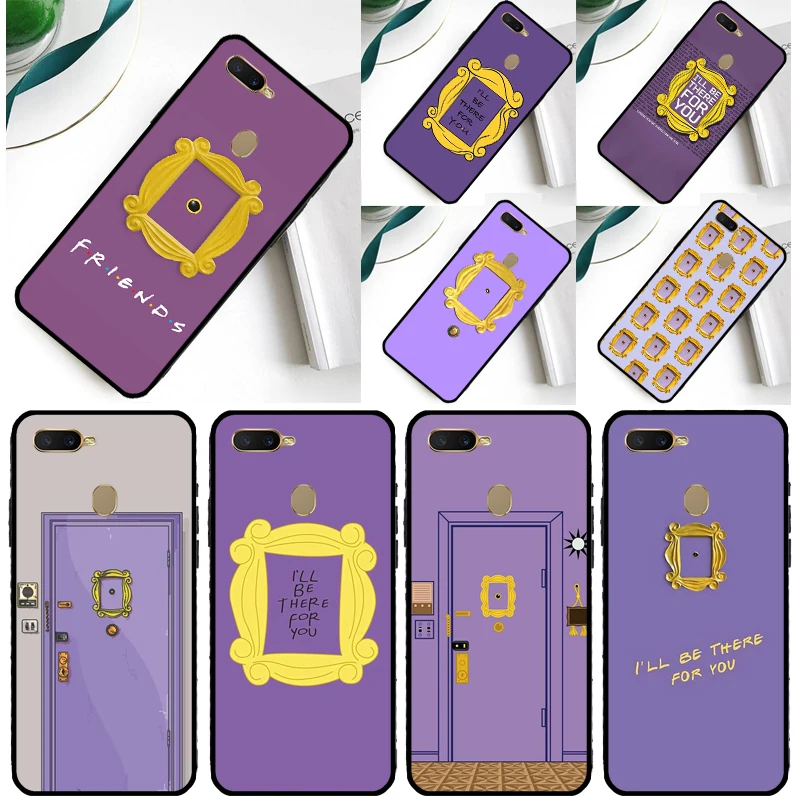 Funda de TV con mirilla de la puerta de Monica Friends para Oppo A40 A60 A80 A16 A76 A96 A18 A38 A58 A78 A98 A91 A15 A17 A74 A94 A54 A57S