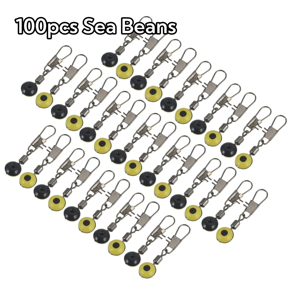 

100pcs Fishing Space Beans Metal Fishing Float Stops Space Beans Sliding Float Connector High-speed Sea Beans Fishing Accessory