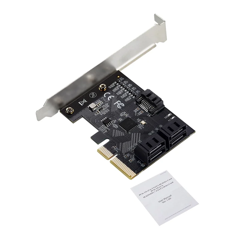 VO-5 Port SATA III PCIE X4 Zu SATA 3,0 PCI Express Konverter Computer Festplatte SATA Erweiterungskarte Adapter JMB585 Chip Einfach Zu