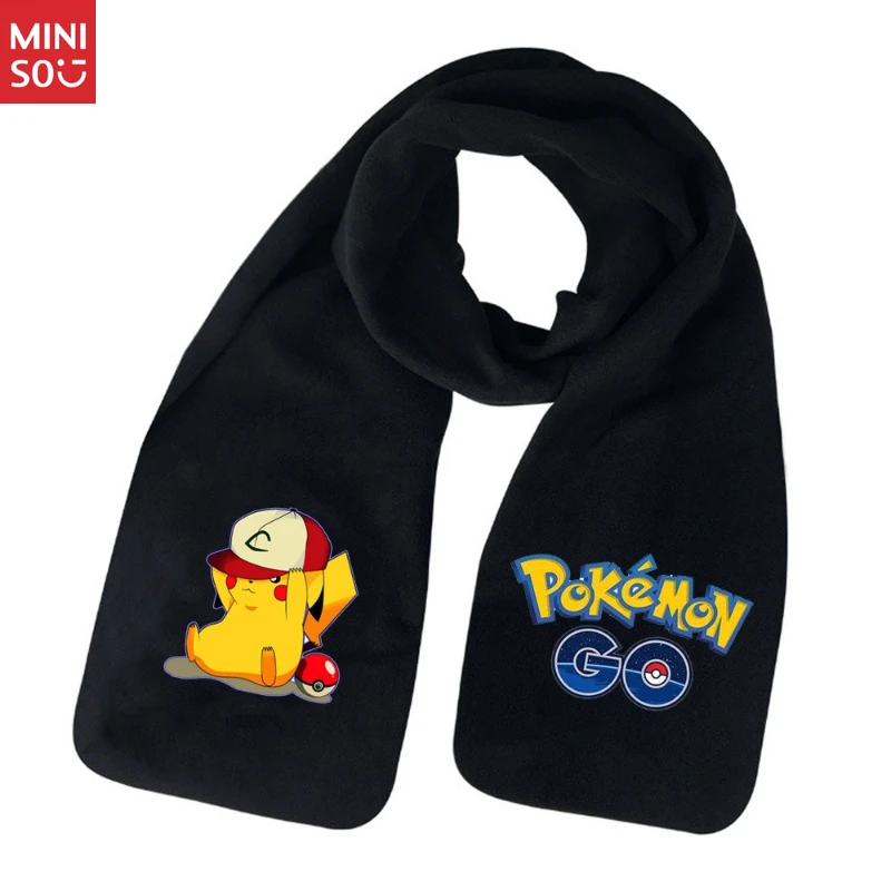 

Pikachu Print Winter Scarf | Pokémon Cartoon Neck Warmer | Unisex Anime Acrylic Scarf for Students