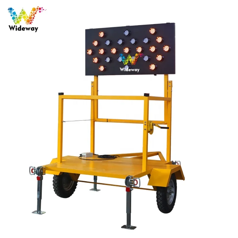 High Brightness Portable Removable Solar Band Trailer 25 Light LED Arrow Board For Road Construction Traffic Signs