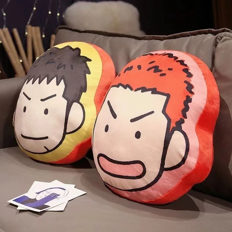 40cm Anime Slam Dunk Plush Cushion Toys Sakuraki Hanamichi Rukawa Kaede Sendou Miyagi Ryouta Q Version Pillow Throw Pillow Gifts