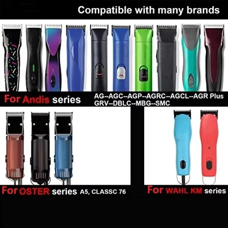 شفرة عريضة على شكل حيوان قابلة للفصل لمعظم ماكينة أنديس/أوستر جولدن، توربو A5، A6/Wahl KM كليبرز للعناية بالحيوانات الأليفة والكلاب والأغنام والخيول والخنازير