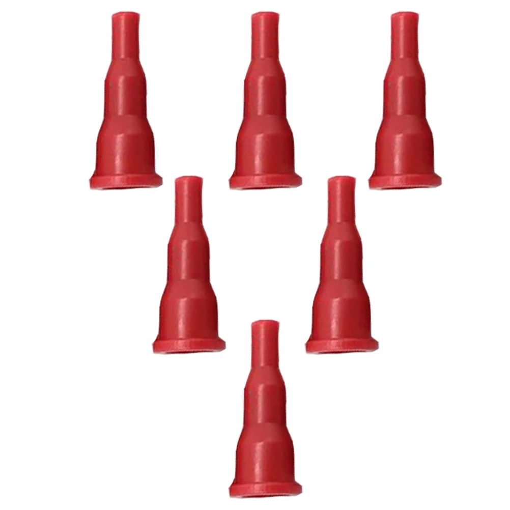 6 Buah Katup Pengisi Tangki Nosel Kaleng Gas Koneksi Katup Pengisi Daya Transfer Konverter Tahan Lama Merah untuk