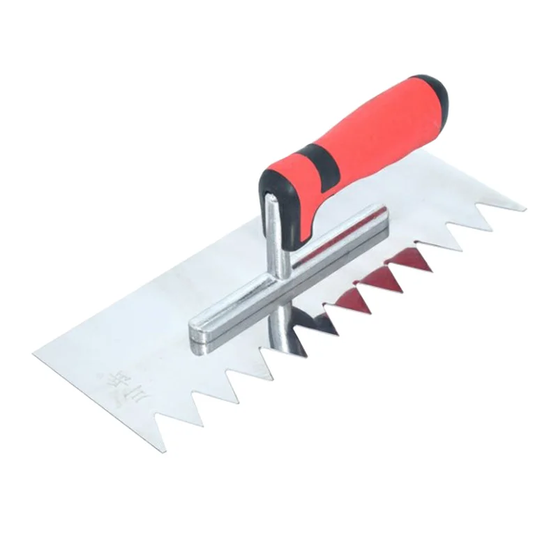 Left side Canine teeth Claying trowel 280mm Stainless steel blade Plastic handle Coated spatula Tooth tools