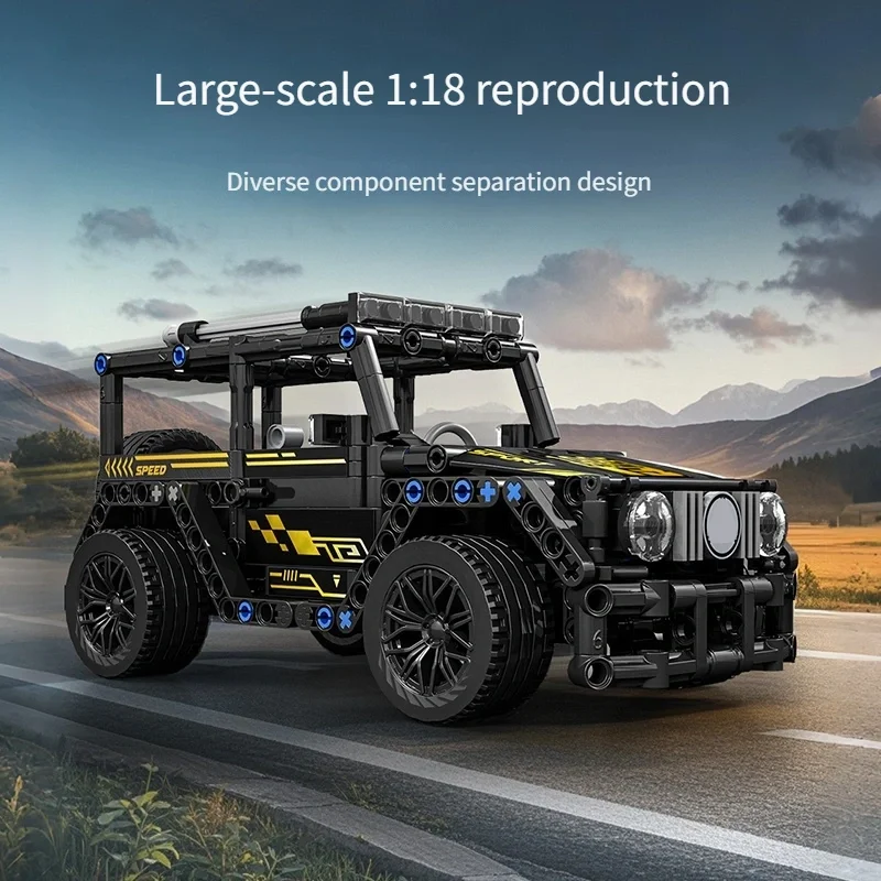 1630PCS Black Car Building Blocks, Suitable as Birthday/Christmas/Halloween/Thanksgiving/New Year/Party Gifts.