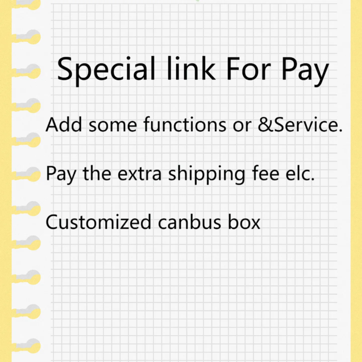 3 Special Link for Our Customers to pay the extra fee