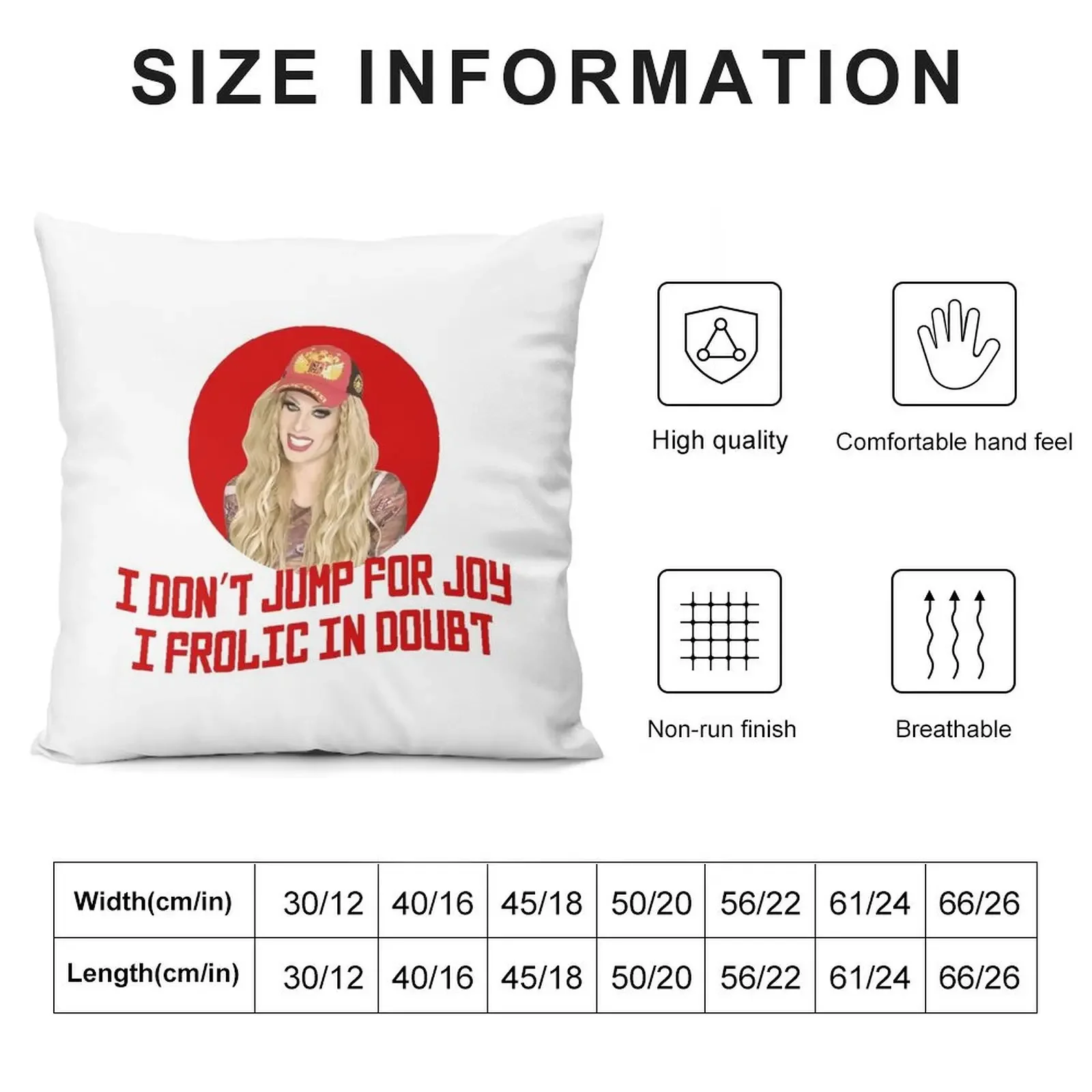 Katya Zamo I don't jump for joy - Rupaul's Drag Race Throw Pillow Cushions Cover Anime pillow