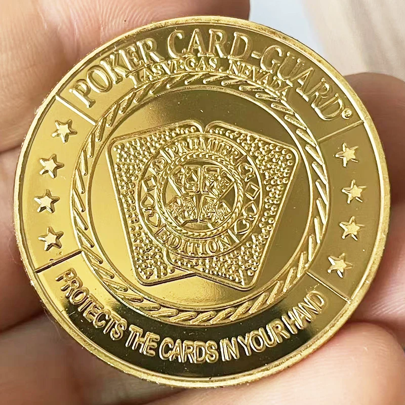 Monaco Monte-Carlo Casino Gold Coin Poker Pattern Number 7 Lukcy Medal Color Electroplating Challenge Coin In Capsule