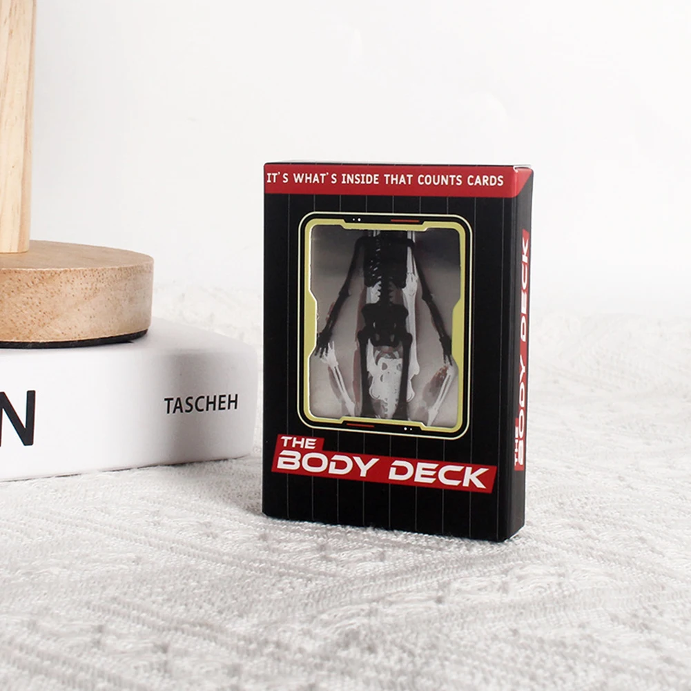 Carte educative con immagine 3D Carte da gioco trasparenti per il corpo riutilizzabili Carte da gioco multiuso per anatomia umana per collezionisti di carte