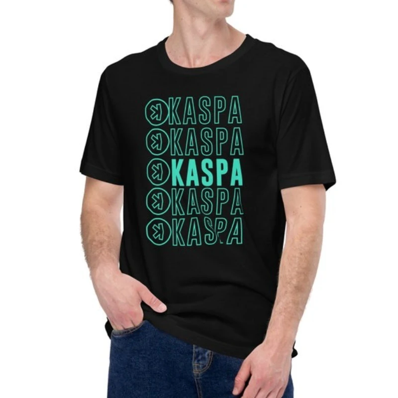 Vibrant Kaspa Crypto Tees Unisex Bold Colors Miner Kaspa Mining Shirts Summer Cotton Tee Tops Women Men Tshirt Graphic T Shirts