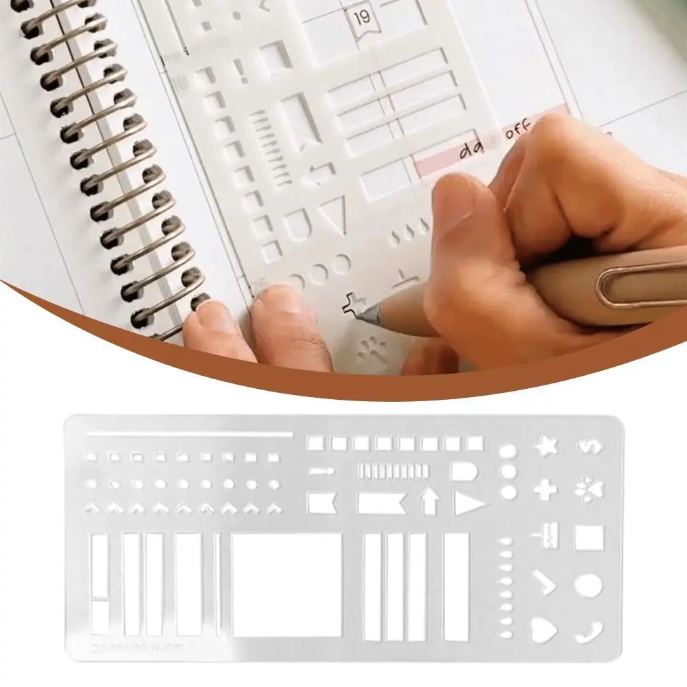 Manual Templates for Planning Calendar Reusable Dot Grid Log Planning Template Transparent Flexible Journal Stencils