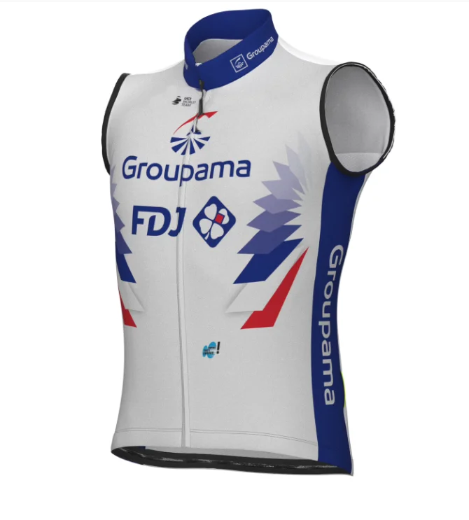 

Windproof 2022 GROUPAMA FDJ Team Sleeveless Cycling Jacket Vest Gilet Mtb Clothing Bicycle Maillot Ciclismo