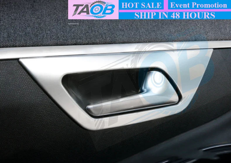 Stainless Steel Door Handle Bowl Cover Interior Decoration Trim For Peugeot 3008 GT 5008 2017 2018-2021 Car Accessories Styling