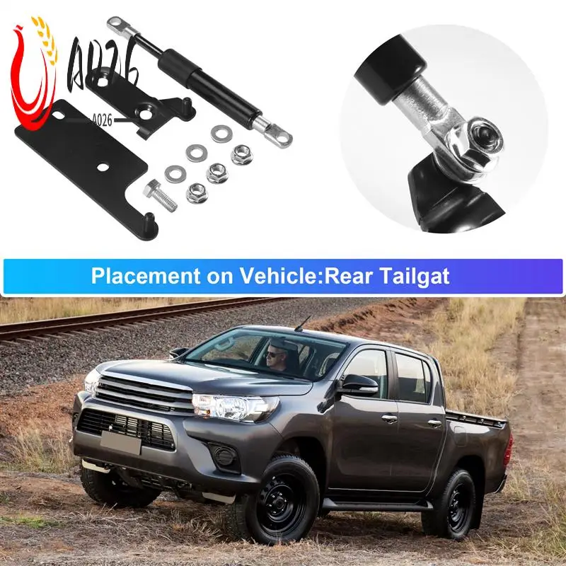 

A026-Rear Tailgate Board Slow Down Support Rod Lift Strut Gas Shock Damper For Toyota Hilux GUN125 Revo 2015-2019