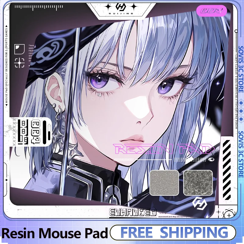 

Sovis Resin Gaming Mouse Pad FPS Esports Large Mousepads Anime Desk Pad Customized Table Mat Mechanical Keyboard Accessories