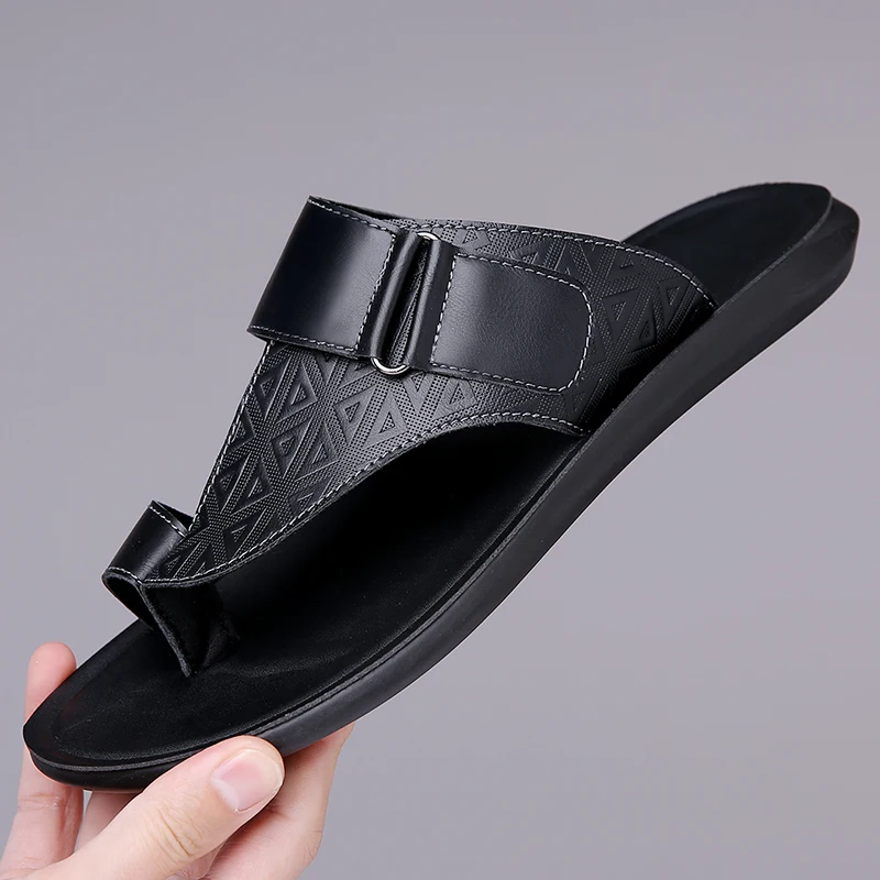 Herren Sommer-Sandalen Atmungsaktive Modische Einfache Zehenfreie Weiche Flache Strandschuhe Bequeme Klassische Pantoffeln-2502 – Detail 25