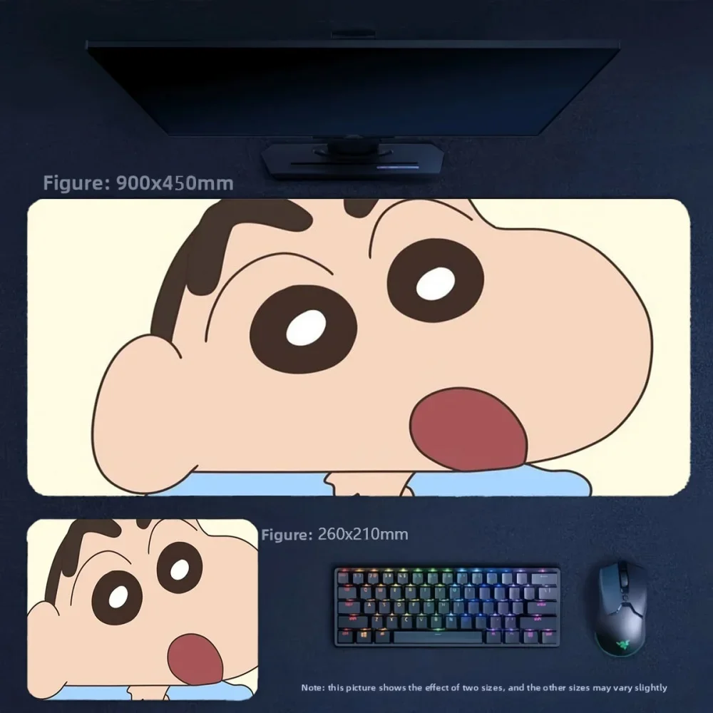 New Animation Crayon Shin-chan and His Friends Leather Non-slip Mouse Pad Office Simple Fashion Animation High Value Table Mat
