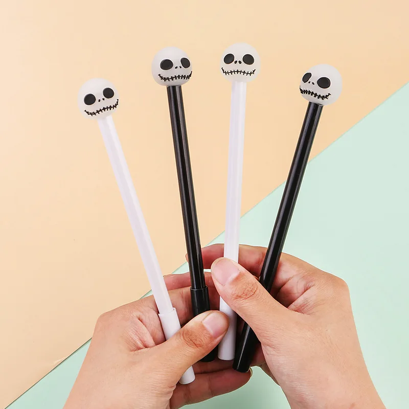 Wholesale Pcs Halloween Skull Gel Pen Black Student Stationery Signature Pen Water Pen Wholesale