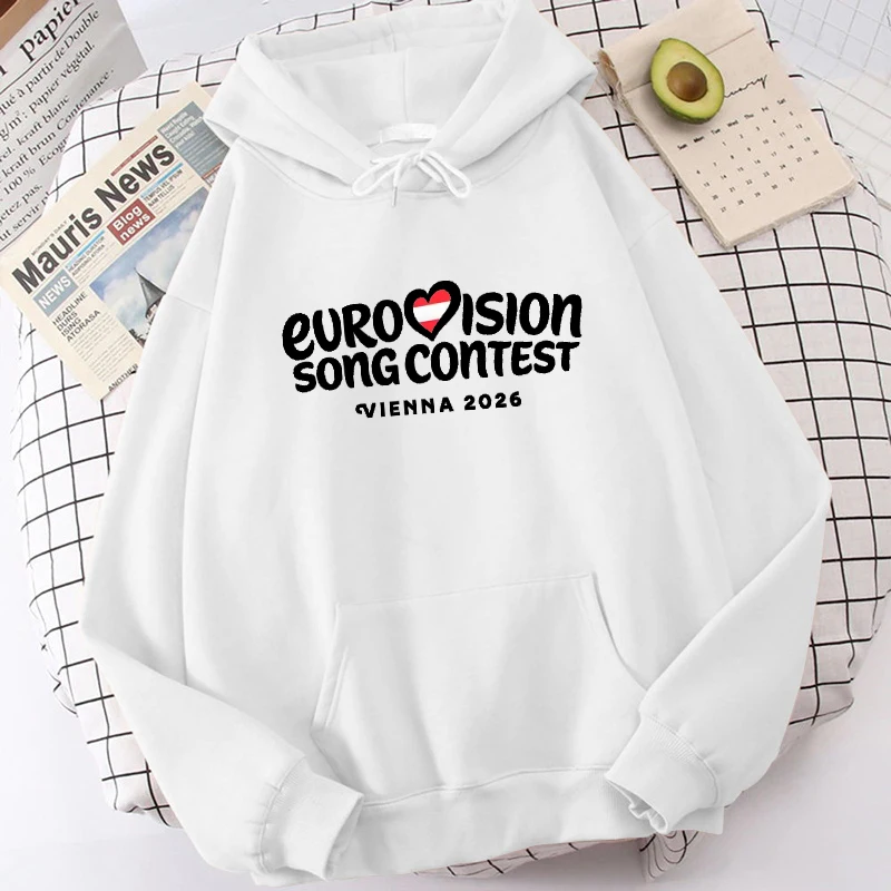 Funny Eurovision Song Contest 2026 Print Hoodie Fashion Women Men Casual Tops Pullover Hoodie Unisex Sweatshirt Fashion Harajuku