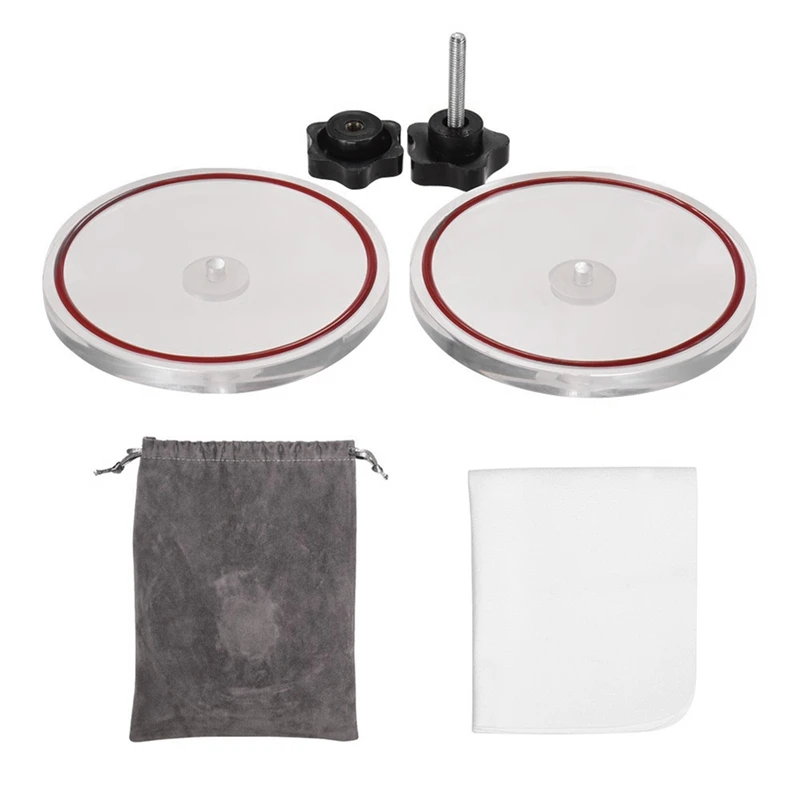 1 pezzo Vinyl Record Cleaner Clamp Record Label Saver panno acrilico strumenti puliti accessori per lettori in vinile