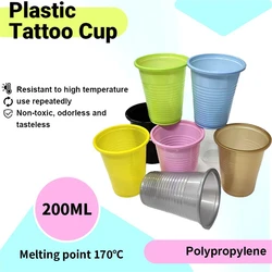 50pcs Disposable Plastic Cups 6.76Oz Tattoo Use Water Cup Accessories Colorful Easy Clean Cups for All Tattoo Work Occasions