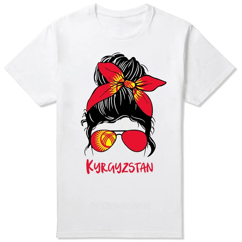 Novelty Kyrgyz Kyrgyzstan Girl Woman Flag T Shirts Graphic Cotton Streetwear Short Sleeve Birthday Gifts Summer Style T-shirt