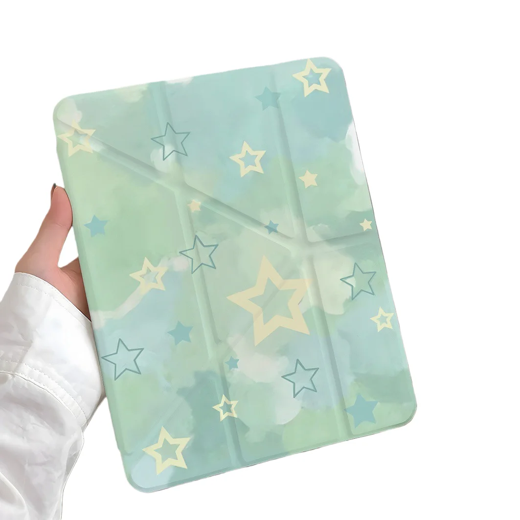 

Camouflage Star Pen Slot Tablet Case For Mini7 6 iPad Pro2024 2022 2021 2020 2019 2018 17 11 10 9 8 7 6 5 Air7 6 5 4 3 2 1 Cover