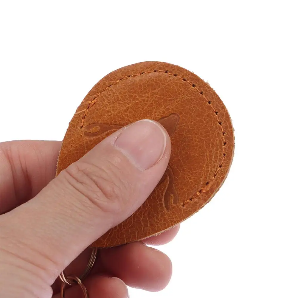 

High Quality Leather Access Card Case Fingerprint-proof Anti-lost Key Tag Ring Anti-fall Accessories Access Card Bag Universal