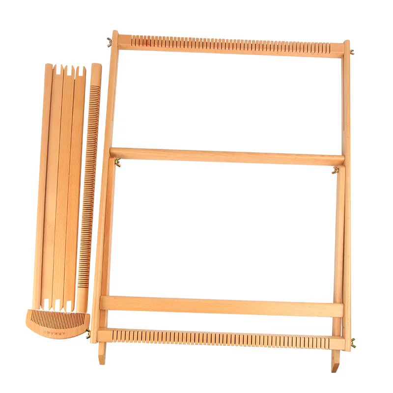 

Wooden large hand loom wool tapestry weaving machine kindergarten children DIY creative production toys