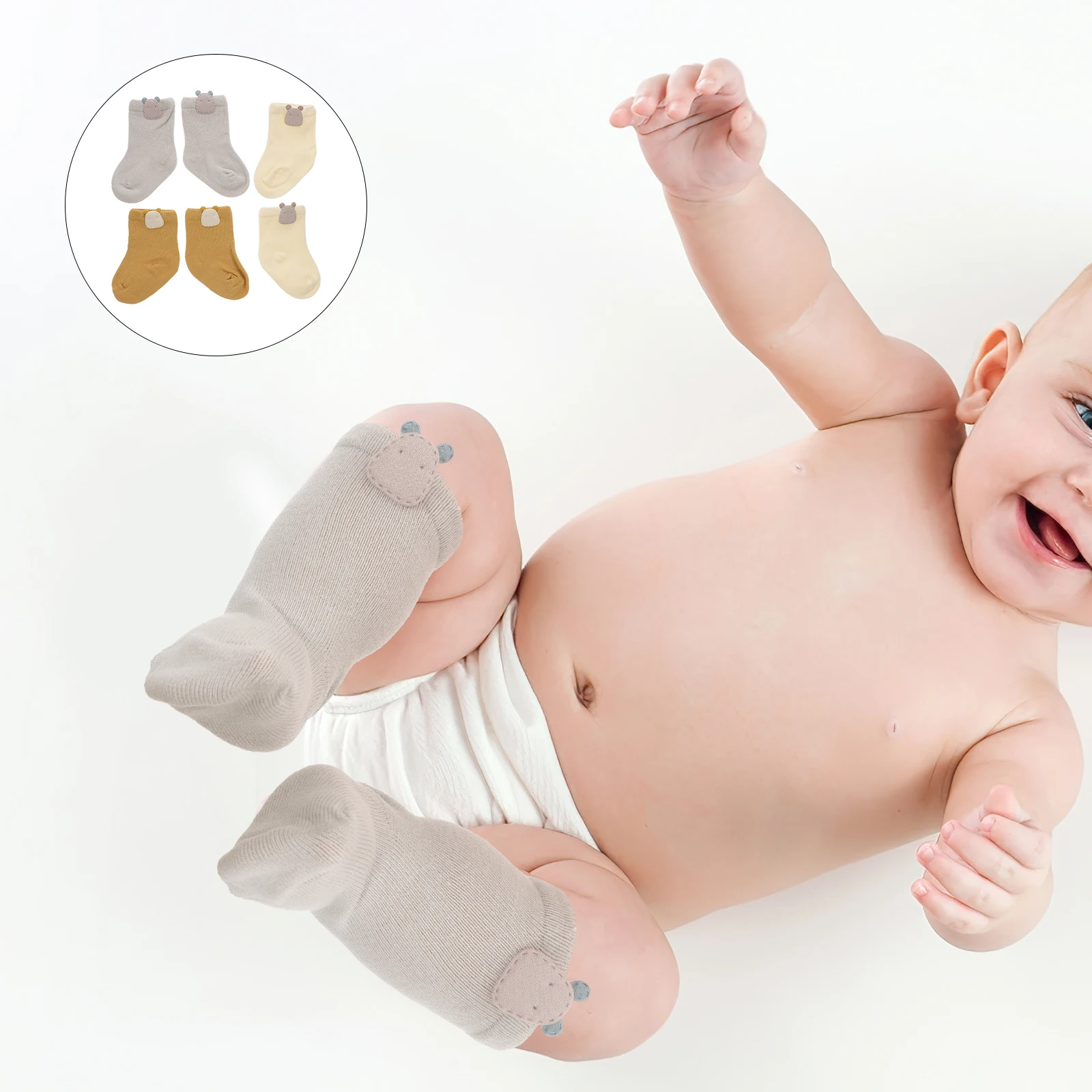 

3 Pair Baby Socks - Months Boy Cotton Breathable Cartoon Kids