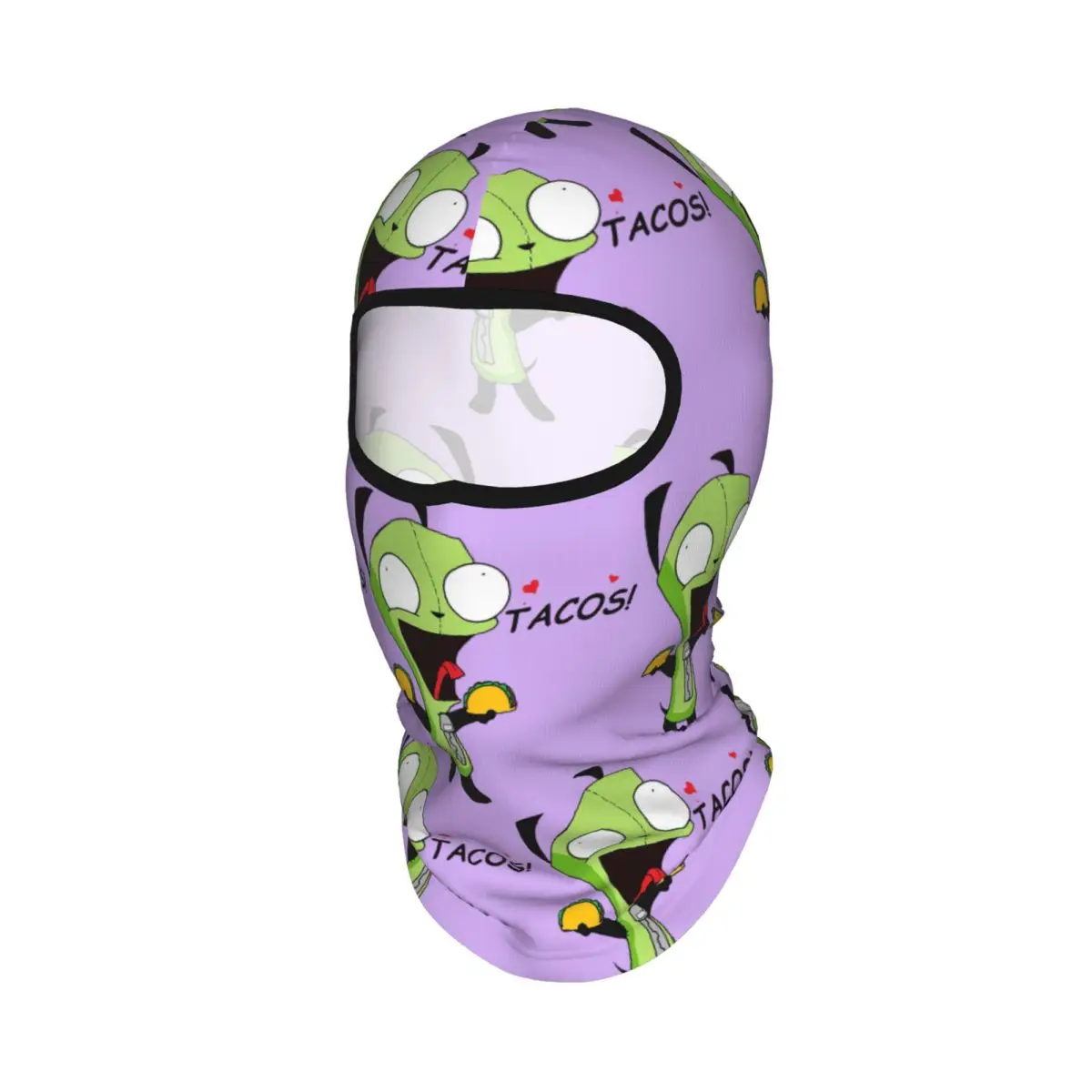 Gir Loves Tacos (Invader Zim) Breathable Thin Balaclava Full Face Mask Sun Protection Neck Gaiter For Motorcycle Fishing Outdoor