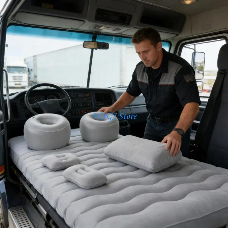 37JE Quick Inflation Travel Bed Includes and Pillow for Fast Setups in Vehicles