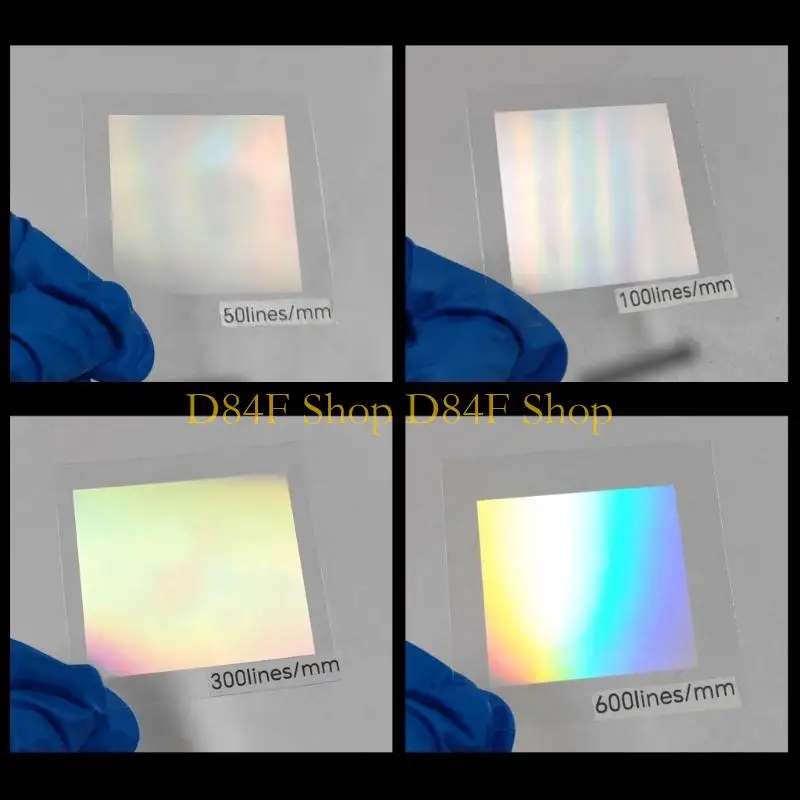 D84F Big Size Visual Diffraction Grating with Clear Stripes Accurate Light Dispersion