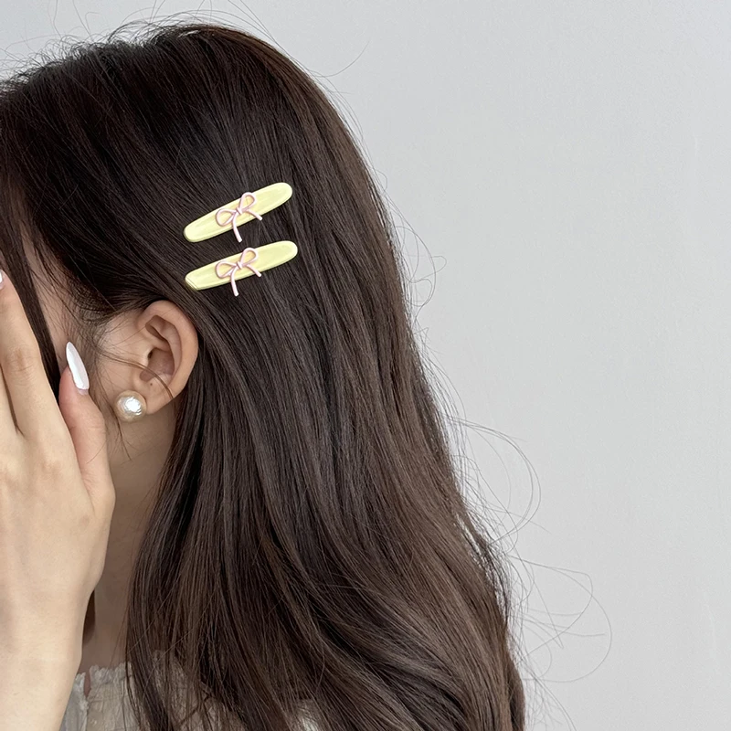 여자를위한 새로운 귀여운 활 머리핀 헤어 클립 여자 달콤한 헤어 액세서리 어린이 선물