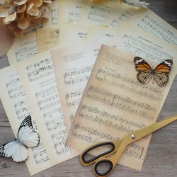 30 Sheets Old Piano Music Score Paper Design Wrapping Creative Craft Background Scrapbook Paper
