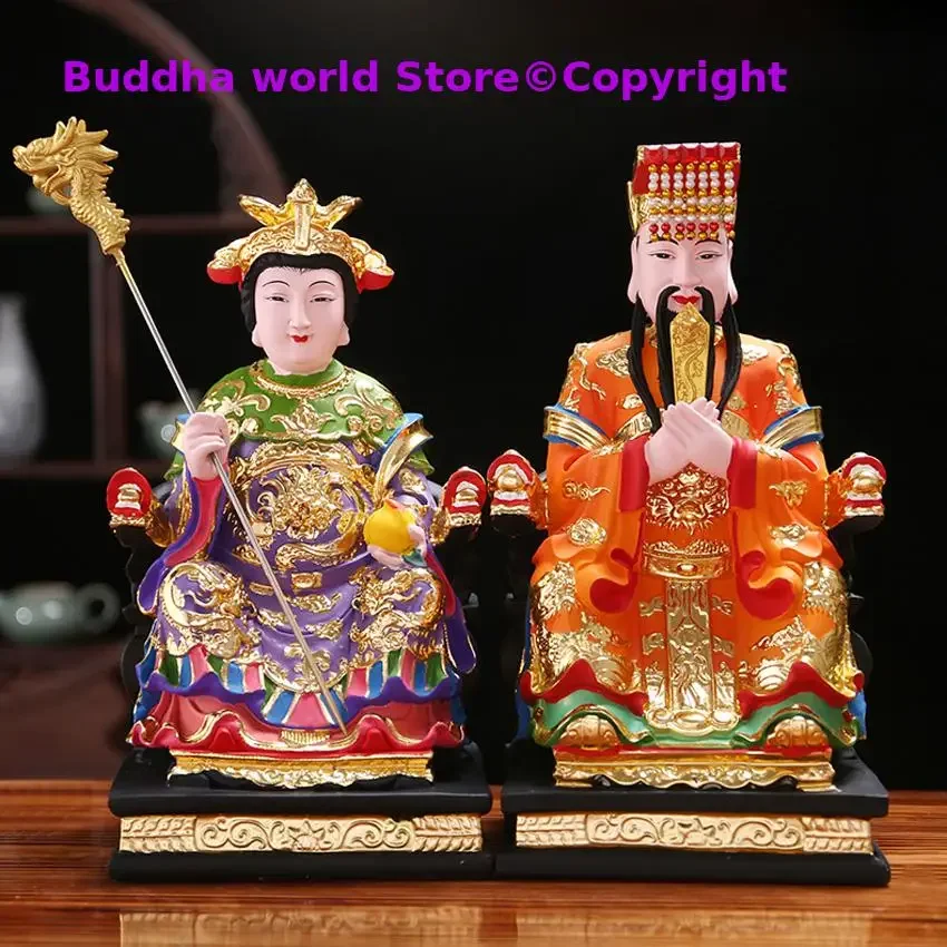 2PCS Asia HOME SHOP Patron saint YU HUANG DADI WANGMU NIANG God buddha efficacious bless safe health FENG SHUI statue 30cm large