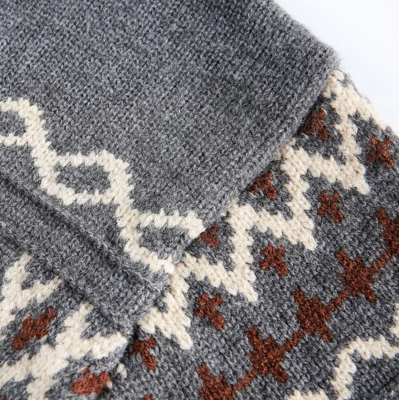 MWJLPWQ модный новый американский жаккардовый узор вязаный пуловер свитер мужской High Street на пуговицах свободные повседневные топы 2023 зима 21536