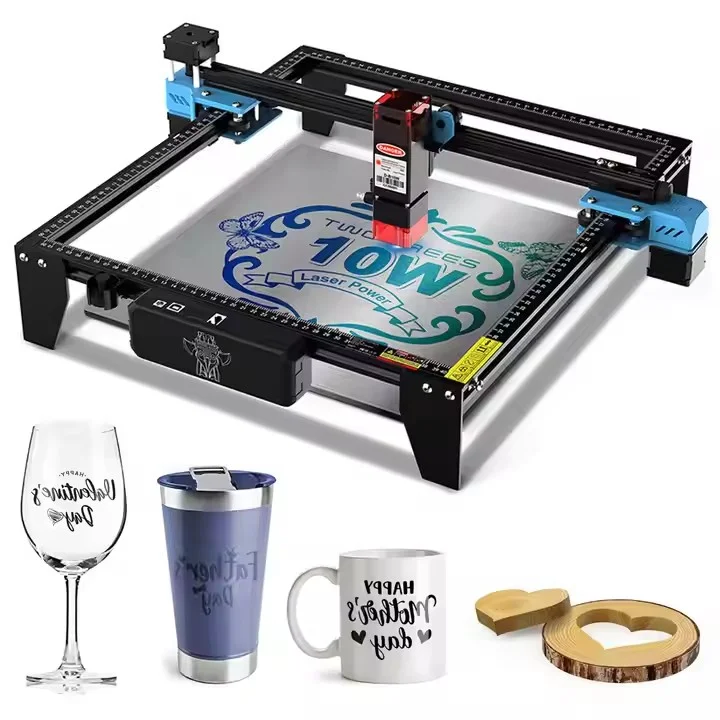 10W Diode Laserbron Graveermachine voor Glas Acryl Leer MDF Professionele CNC Lasercutter voor de detailhandel