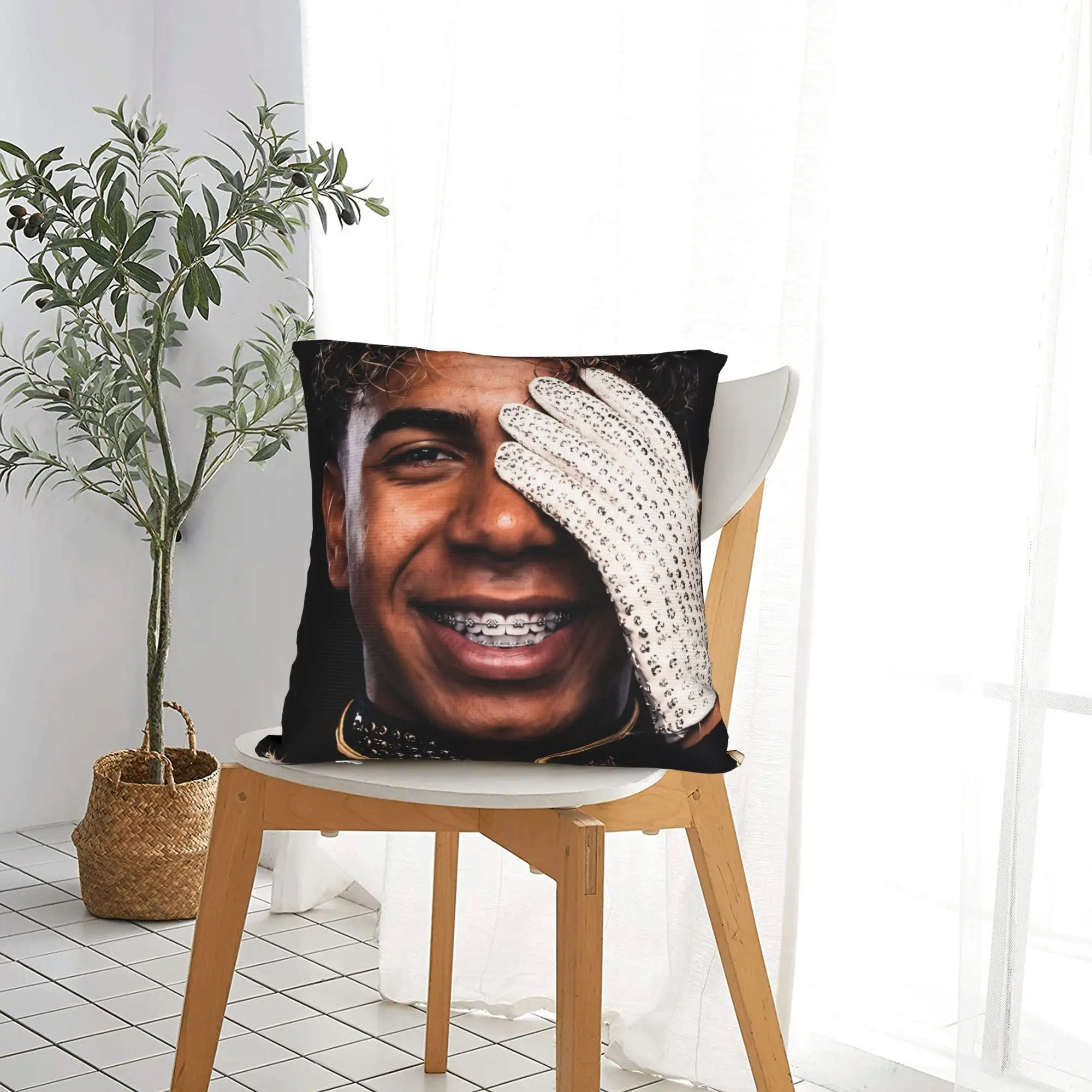 Lamine Y-Yamal Football Soccer Pillowcase Double-sided Printing Cushion Cover Decorations  Pillow Case Cover Home Square