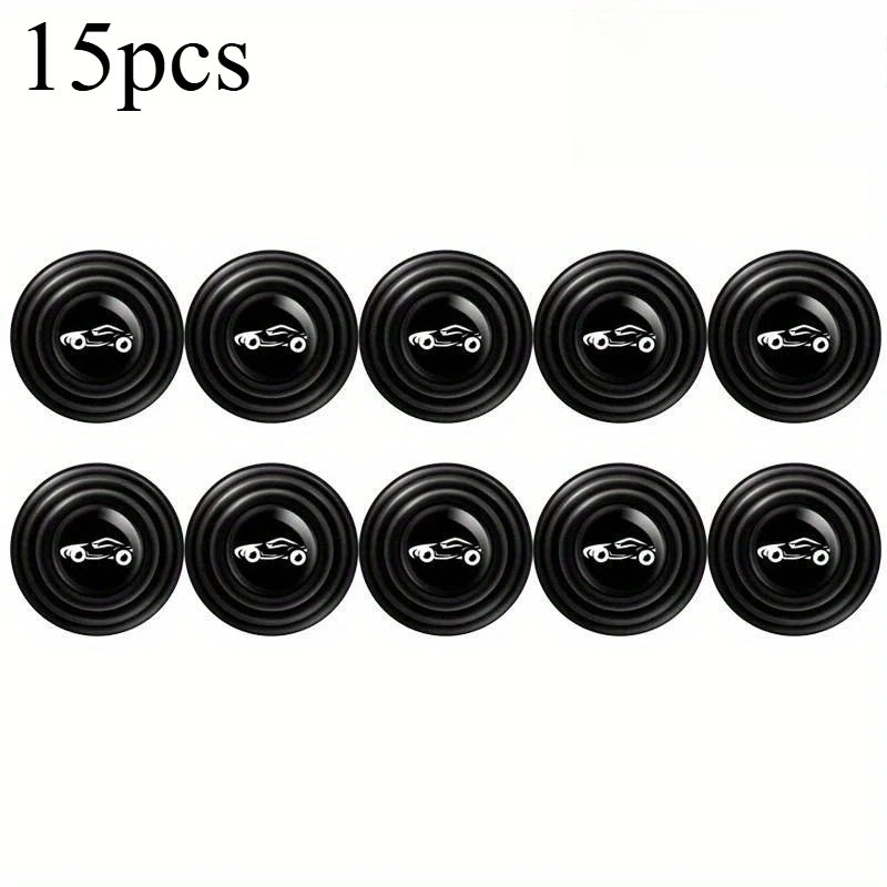 15pcs Car Door Anti-Collision Silicone Pads Shock Absorber Gasket Anti-shock Protection Soundproof Silent Stickers Accessories