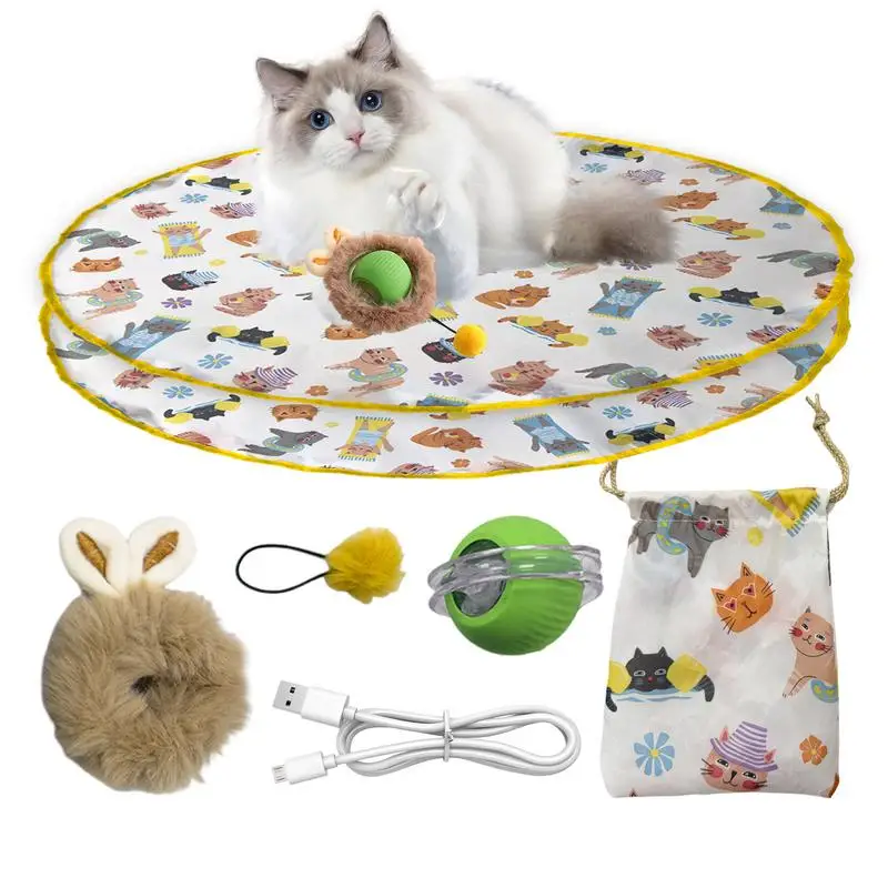 

Hide And Seek Kitten Toy Automatic Motion Activated Moving Ball Hide And Seek Indoor Exercise Game Cats Hiding Cover Exercise To