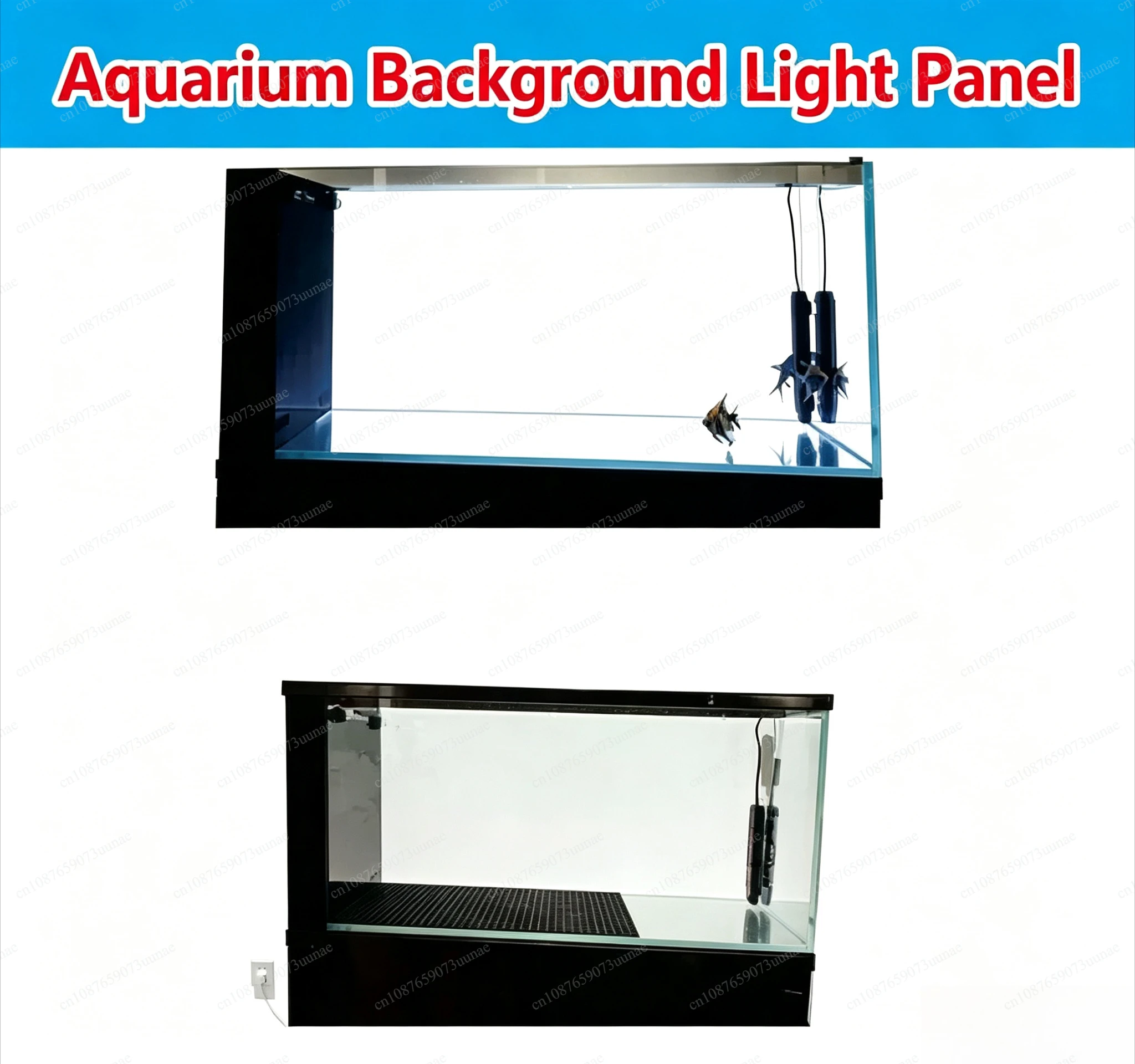 LED Aquarium Background Panel Acrylic Luminous Fish Tank Backboard RGB Gradient & White Light For Grass Tank Landscape Aquarium