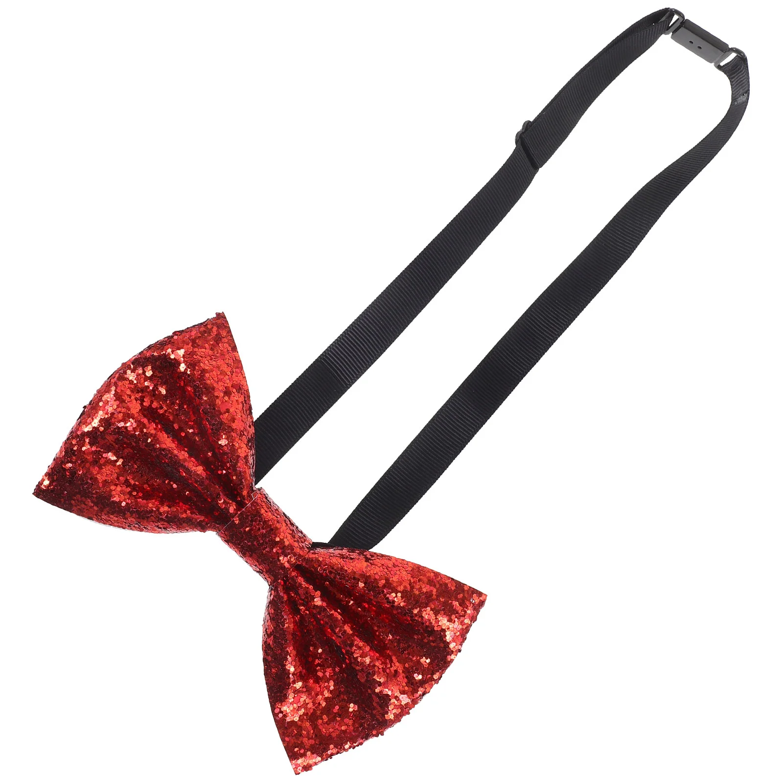 

Bow Tie Performance Banquet Children's Single Adult British Glitter Pu Color Adjustable (red) Men Groom Wedding Tuxedo Bowties