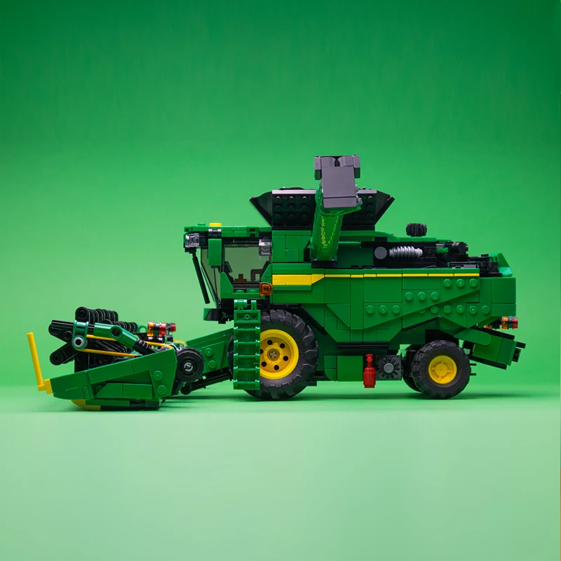 highly detailed city scale combine harvester bricks farming tractor trailer blocks ultimate farm equipment moc unique display